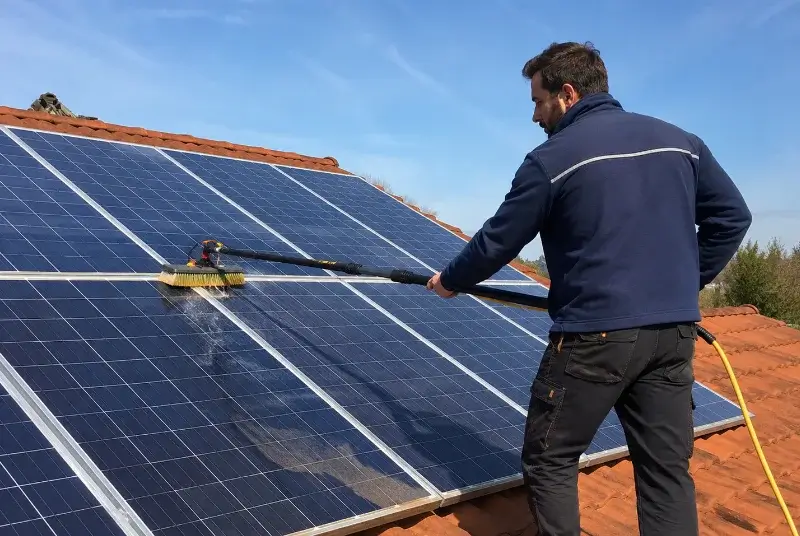 Nettoyage et entretien de panneaux solaires à Auberchicourt